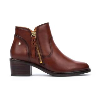 Pikolinos Bruine leren enkellaars voor vrouwen - Dames - Enkellaarsjes - Bruin - 35 EU - Schoenen