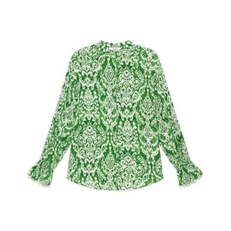 Maliparmi Blouses, female, Green, Size: 2XL Dreamscape Ikat Shirt