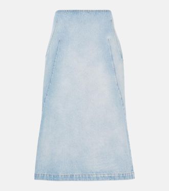 Dries Van Noten Denim midi skirt