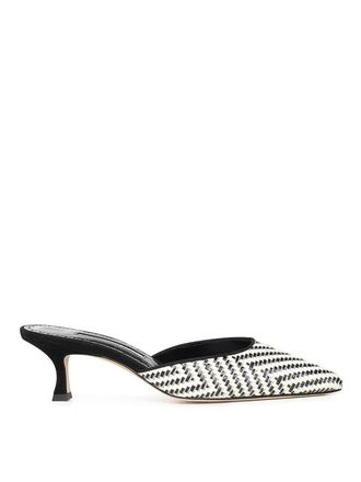 Manolo Blahnik Carolyne Fabric Mules