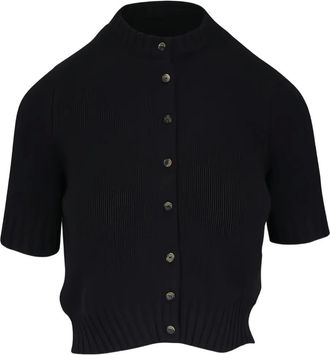 Khaite Cardigan a maniche corte - Nero