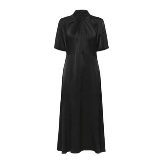Soaked In Luxury Zwarte Miria Jurk voor Vrouwen - Dames - Maxi kleedjes - Zwart - XS - Kleedjes