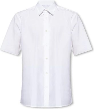 Maison Margiela Short Sleeve Shirt - Heren - Korte mouwen Overhemden - Wit - L - Katoen - Overhemden