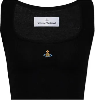 Vivienne Westwood Tops, Dames, Zwart, M, Logo Top