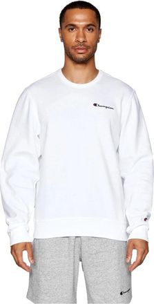 Champion Wit Geborduurd Logo Crewneck Sweatshirt - Heren - Sweatshirts - Wit - XL - Hoodies & sweatvesten