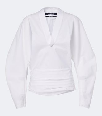 Jacquemus Blusa Colombe in popeline di cotone