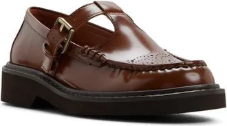 G.H. Bass & Co. Romy Buckle T-Strap Loafer in Light Brown at Nordstrom, Size 9.5
