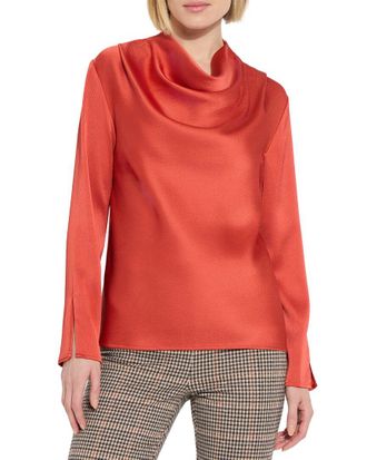 Lyss&eacute; High Cowl Neck Blouse