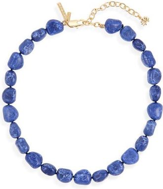 Lele Sadoughi Palm Beach Baroque Stone Collar Necklace in Indigo at Nordstrom