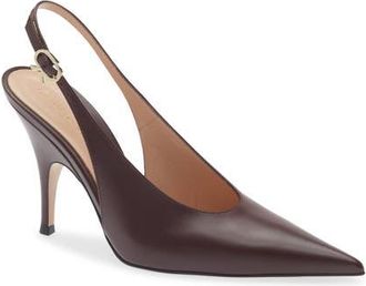 Gianvito Rossi Pointed Toe Slingback Pump in Royale at Nordstrom, Size 39.5