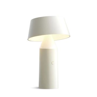 Marset Bicoca Akku LED Tischleuchte, H 22,5 x &Oslash; 14 cm, off-white