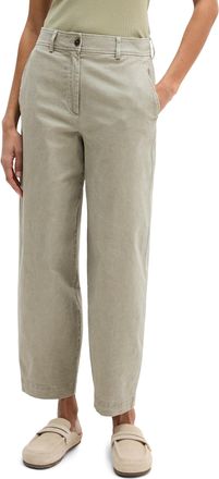 Marc O'Polo 7/8-Hose MARC OPOLO MINU Barrel, Damen, Gr. 32, N-Gr, ashy moss, Twill, Obermaterial: 98% Baumwolle, 2% Elasthan, 7/8-L&auml;nge, Hosen 7/8-Hose, Model Min