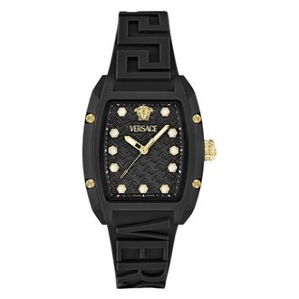 Versace Dominus Ecoceramic Quartz Black Dial Watch VE0N00125