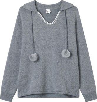 B+ab Maglione con pompon - Grigio