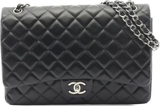 Chanel 2011 Maxi Classic Lambskin Double Flap shoulder bag - Nero