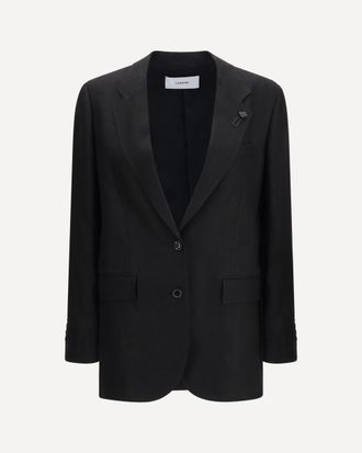 Lardini Double-breasted linen Blazer Female 40