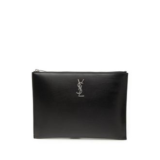 Saint Laurent Pre-owned Saint Laurent Leather Monogram Ipad Case Unisex 3I12VPS9892M3ULO