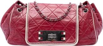 Chanel Pre-owned Vintage Quilted Flap Shoulder Bag - Dames - Vintage Schoudertas - Rood - ONE Size - Leer - Vintage