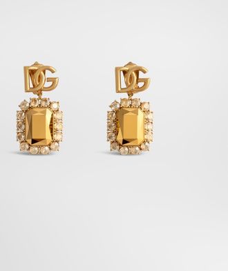 Dolce & Gabbana Earrings With Stones - Woman Gold Metal Onesize