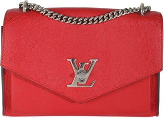 Louis Vuitton Red Leather Mylockme Chain Bb (Authentic Pre-Loved)