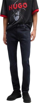 HUGO BOSS Hugo Slanke herenjeans met 5 zakken (Donkerblauw)