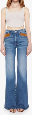 Mother Pointy Pocket Doozy Heel High Rise Flare Jeans In Remember When