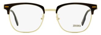 Ermenegildo Zegna EZ5250-H Browline Metal-Acetate Eyeglasses - Brown
