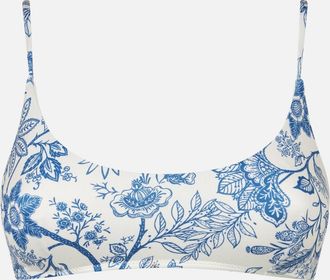 MC2 Saint Barth Woman Bralette Swimsuit With Flower Pattern