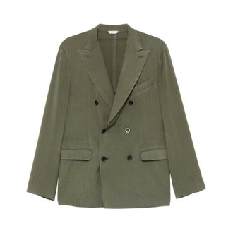 Boglioli Blazers, male, Green, Size: 2XL Double-Breasted Jacket
