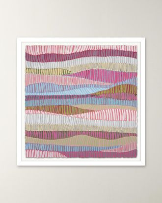 RFA Fine Art Pink Fence 2 Framed Giclee on Paper by H. Scott