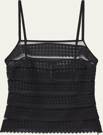 Frame Denim The Lattice Crochet Top