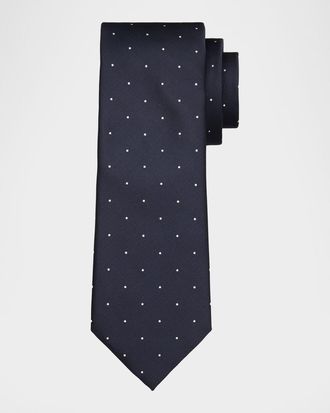 Tom Ford Men & apos;s Linen Polka Dot Tie