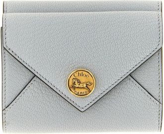 Chlo&eacute; Cartera peque&ntilde;a plegable tipo sobre - Accessories - Mujer - Azul - ONE SIZE
