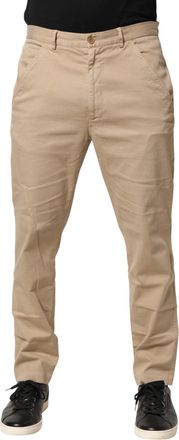 Daniele Alessandrini Beige Cotton Skinny Chino Trouser Mens Pants (Pre-Owned)