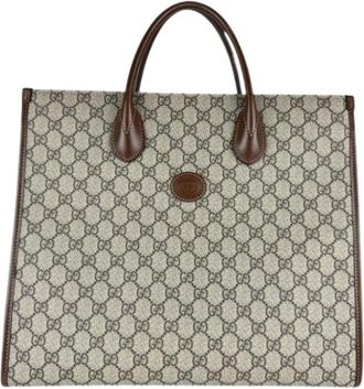 Gucci Pre-owned Tote Bags, female, Brown, Size: ONE SIZE Pre-owned Vintage Tote Bag
