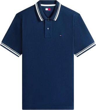 Tommy Jeans Polo Shirt - Heren - Polos - Blauw - S - Katoen - Tops