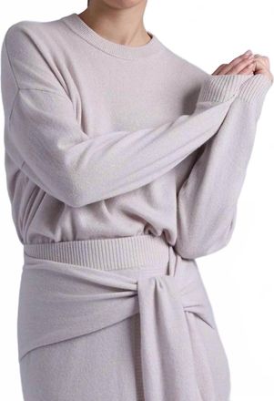 Minnie Rose Oversized Crewneck Sweater In Fog