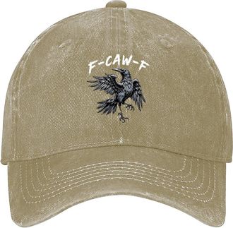 Generic Dad Cap Bold F-Caw-F and Crow Hats Adjustable Unisex Mens Baseball Cap for Fitness Sports Women