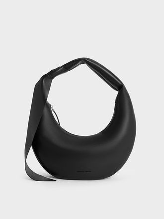 Charles & Keith Mini Toni Knotted Crescent Hobo Bag