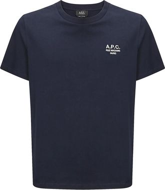 A.P.C. T-Shirts, male, Blue, Size: XL Standard T-Shirt Rue Madame