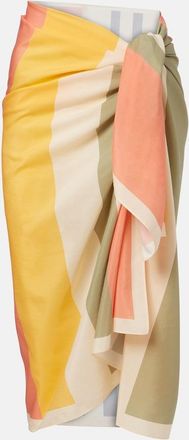 Eres Croquant striped cotton and silk beach cover-up