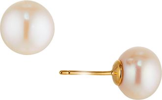 Nadri Freshwater Button Pearl Stud Earrings in Pearl/Gold at Nordstrom