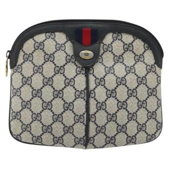 Gucci Vintage, unisex, Beige, ONE Size, Leer, Pre-owned Vintage Schoudertas