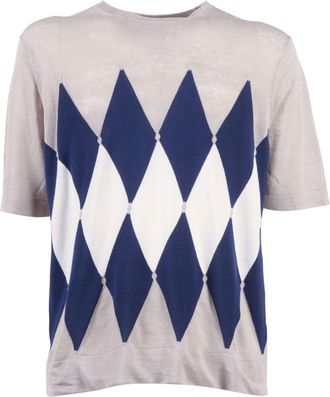 Ballantyne Crew Neck Argyle T-Shirt
