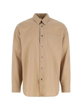Sunflower Beige Button-Up Shirt With Chest Pocket