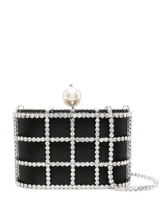 Rosantica mini Holli crystal-embellished shoulder bag - Black