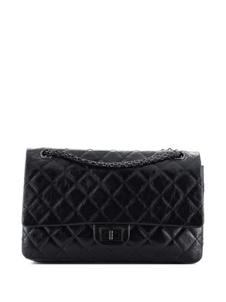 Chanel So Black Reissue 2.55 Flap Bag Quilted Glazed Calfskin 226 shoulder bag - Nero