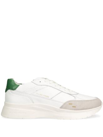 Filling Pieces logo-print low-top sneakers - men - Leather/Leather/Rubber/Suede - 45 - White