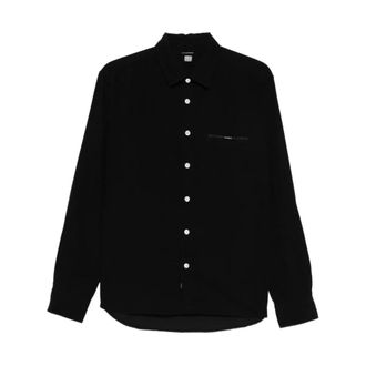 C.P. Company Buttoned Shirt - Heren - Casual Overhemden - Zwart - M - Katoen - Overhemden