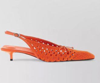 Jacquemus braided raffia slingback pumps
